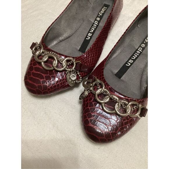 Libby Edelman Amelie Wine Ballet Flats 7 M - Picture 3 of 6